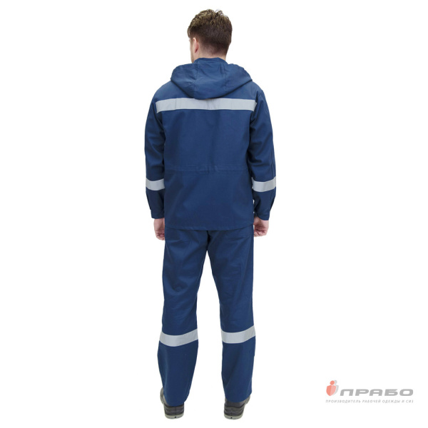 Костюм мужской летний "Вахтовик" тёмно-синий (куртка и брюки)