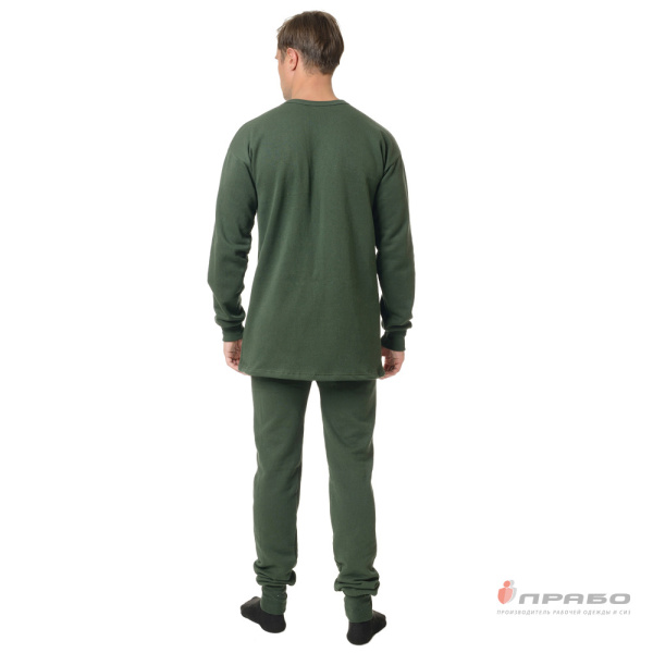 Бельё утеплённое трикотажное оливковое, 250 г/м² (фуфайка и кальсоны)