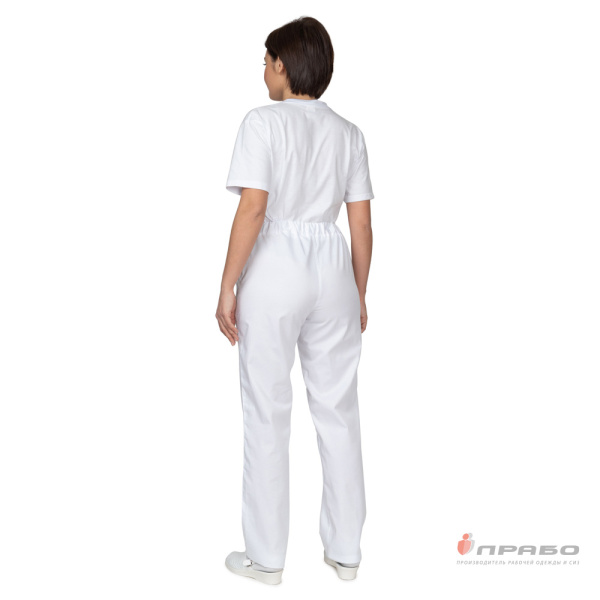 Брюки медицинские женские "Хирург" белые