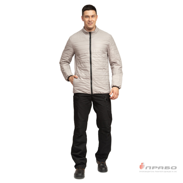 Куртка мужская демисезонная "Бомбер" бежевая