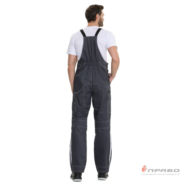 Полукомбинезон мужской летний "Эко-Труд" тёмно-серый