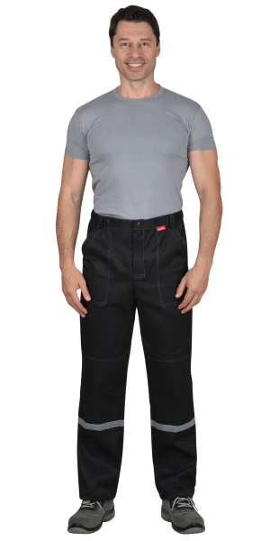 Костюм СИРИУС-МЕХАНИК куртка, брюки черный с васильковым и СОП