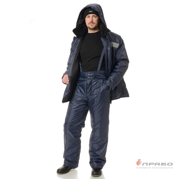 Костюм мужской утеплённый "Мастер-В" синий (куртка и брюки)