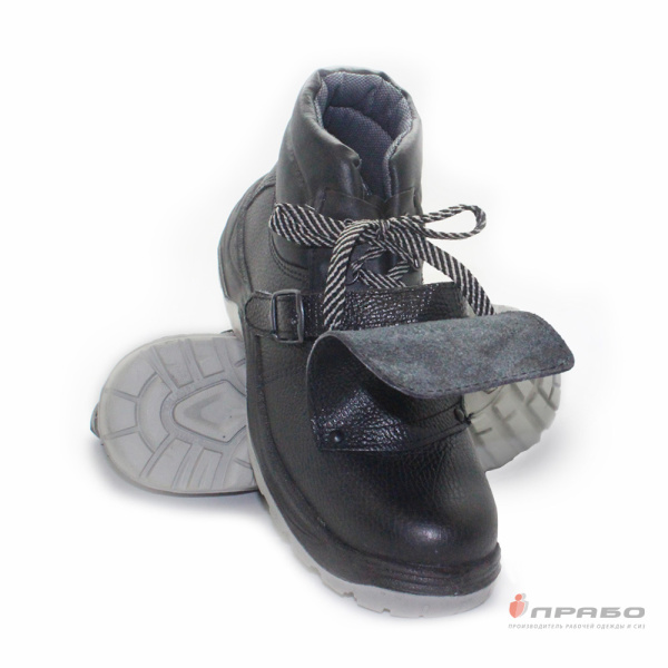 Ботинки "Сварщик 22-422-СВ-ПУ-Р" с подошвой ПУ/нитрил и КП чёрные