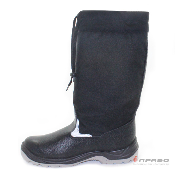 Сапоги "Север-6-091-2 ПУ-Р" с подошвой ПУ/нитрил и КП чёрные (шерстин)