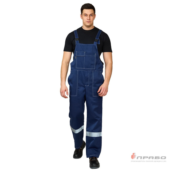 Костюм мужской "Пантеон 2 СОП" синий/оранжевый (куртка и полукомбинезон)