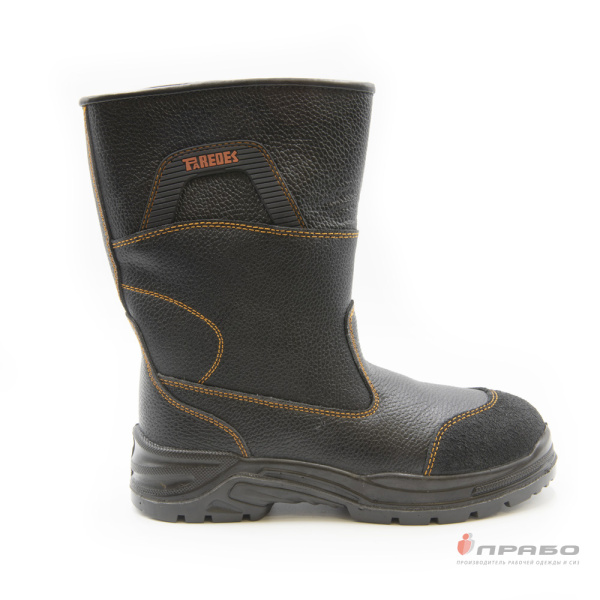 Сапоги кожаные Paredes с подошвой ПУ/ПУ чёрные