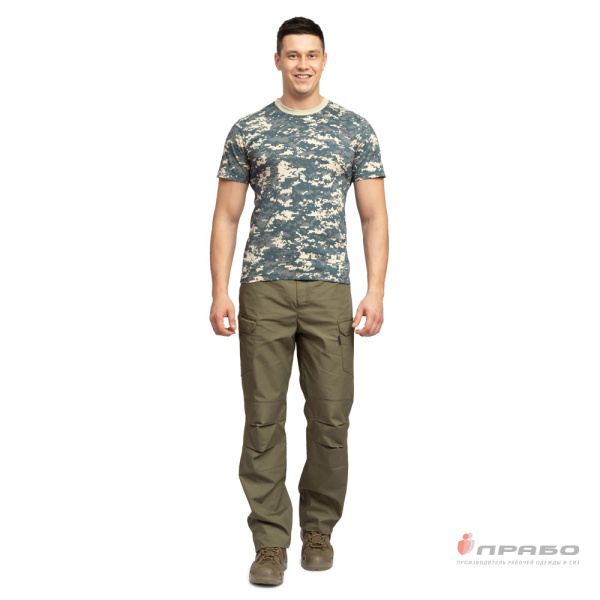 Футболка трикотажная камуфляжная пиксель