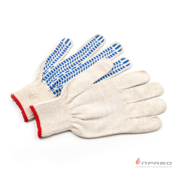 Перчатки х/б с ПВХ-покрытием "Протектор" (10 класс) Люкс