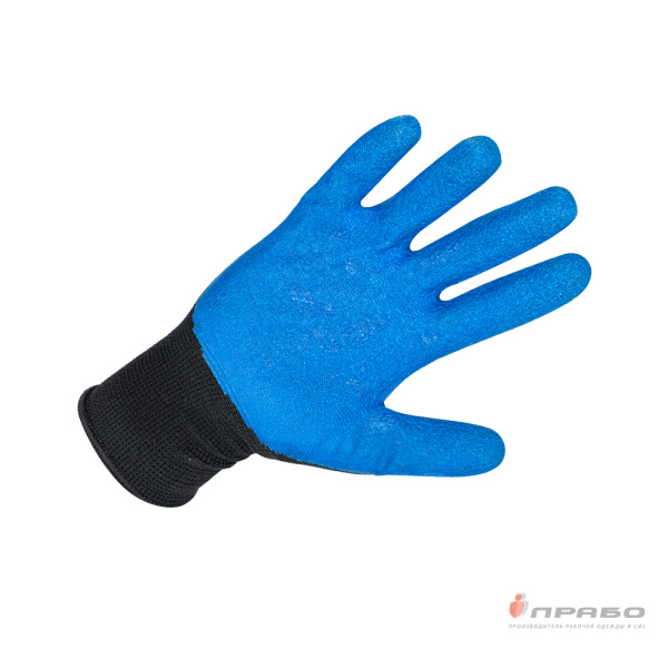 Перчатки нейлоновые с 1/2 текстурированным латексным покрытием Scaffa Grip L1350-BLK/B-10