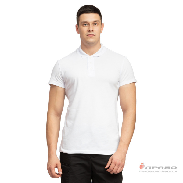 Рубашка "Поло" с коротким рукавом белая