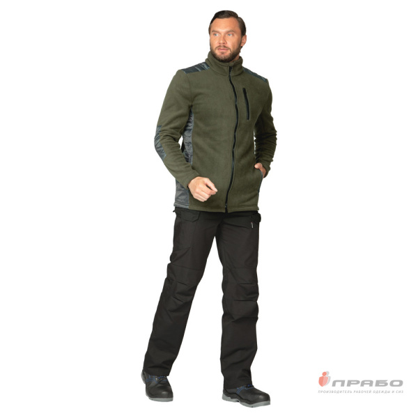 Куртка "Кеми" флисовая без капюшона хаки