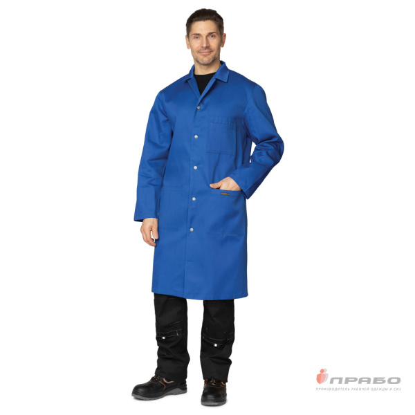 Халат мужской "Ф-8" васильковый