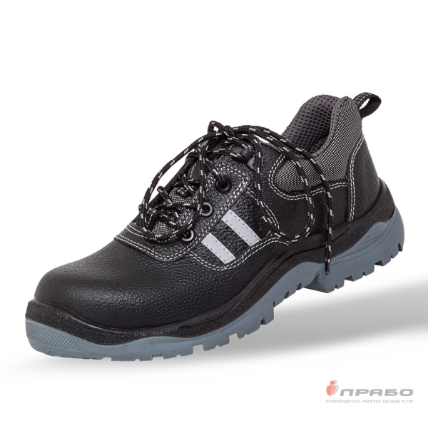 Полуботинки "Барс А-6" с подошвой ПУ/ТПУ и композитным подноском чёрные