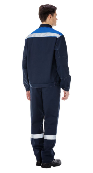 Костюм мужской рабочий  "Тимбер" РФ синий-василек с брюками
