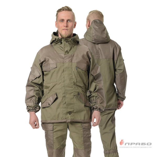 Костюм мужской "Горка-3" рип-стоп хаки (куртка и брюки)