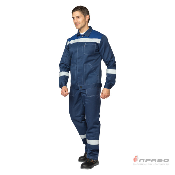 Костюм мужской "Пантеон СОП" синий/василёк (куртка и брюки)