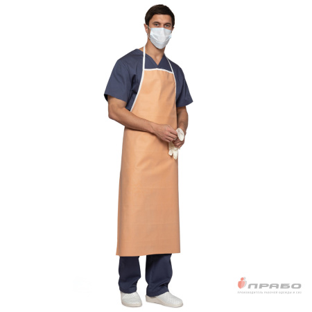 Фартук влагостойкий из медицинской клеенки универсальный