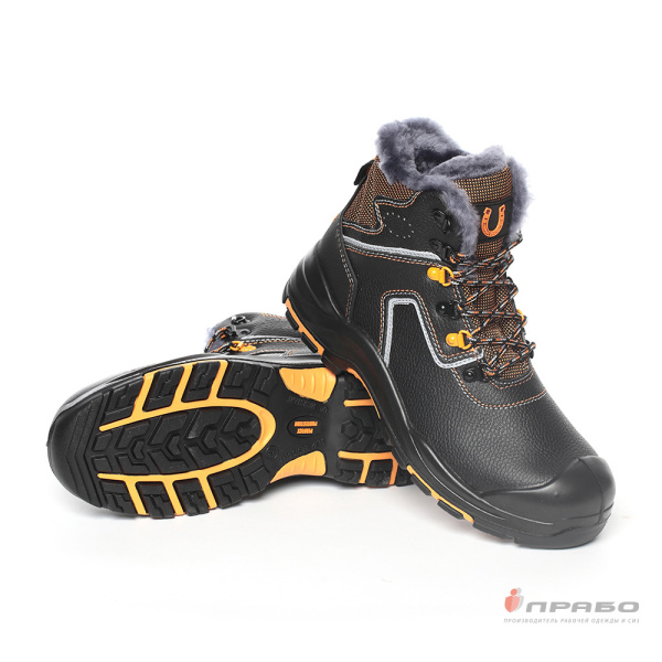 Ботинки Perfect Protection PRB4N-CKW с подошвой ПУ/нитрил, КП и АС чёрные (натуральный мех)