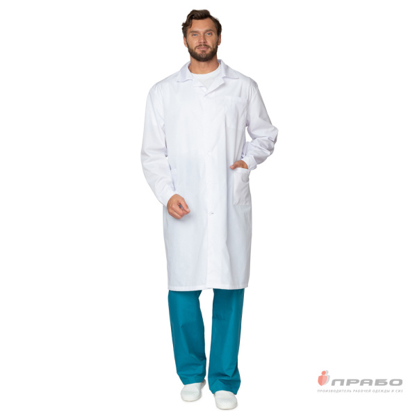 Халат медицинский мужской "Стандарт" белый