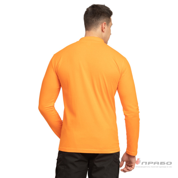 Рубашка "Поло" с длинным рукавом оранжевая