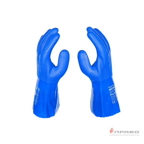 Перчатки химстойкие ПВХ Scaffa Полюс