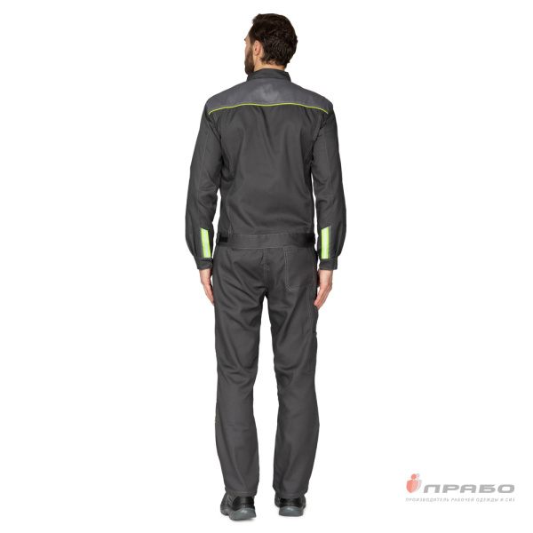 Костюм мужской "Профессионал 2" серый/серый (куртка и полукомбинезон)