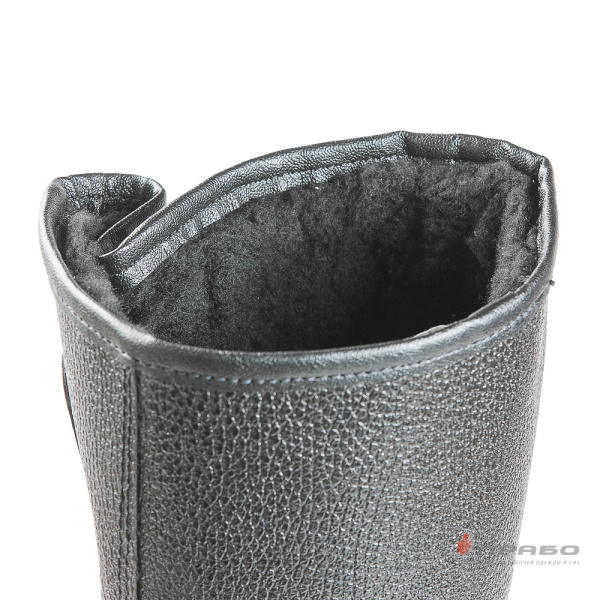 Сапоги "Олимп-15КМ" с подошвой ПУ и МП чёрные (искусственный мех)