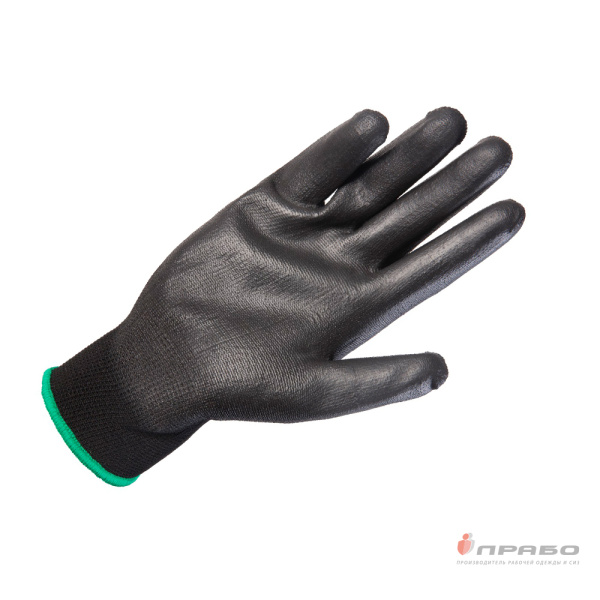 Перчатки полиэфирные с полиуретановым покрытием Jeta Safety JP011B чёрные
