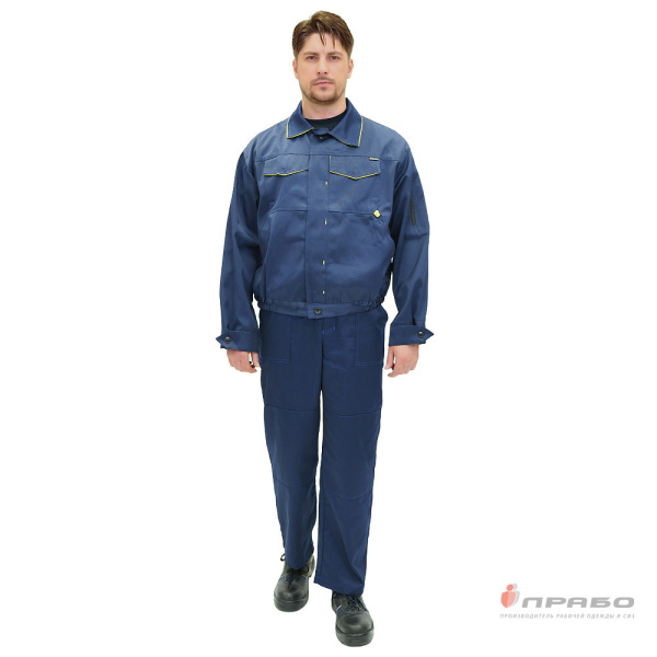 Костюм мужской "Докер 1" тёмно-синий (куртка и полукомбинезон)