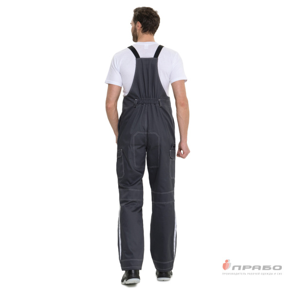Полукомбинезон мужской летний "Эко-Труд" тёмно-серый