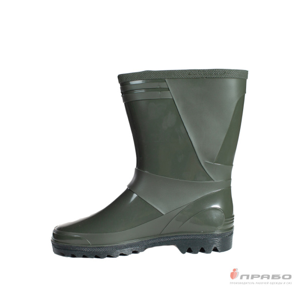 Сапоги мужские ПВХ артикул 146У с широким голенищем (29 см) зелёные