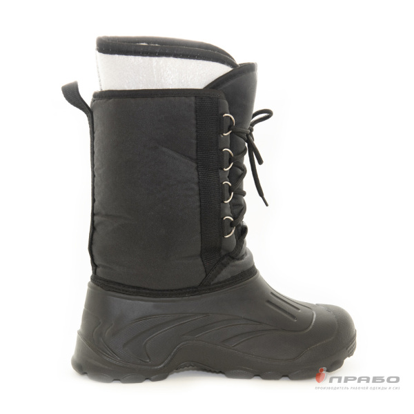 Сапоги мужские "Аляска" на галоше из ЭВА и шнуровке арт. Д-014 чёрные