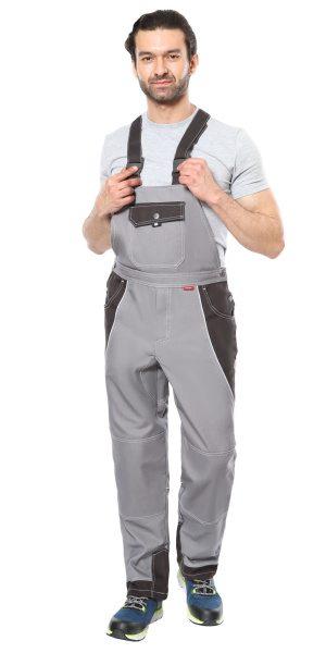 Костюм СИРИУС-ПЕКИН куртка кор., п/к серый с черным пл. 280 г/кв.м