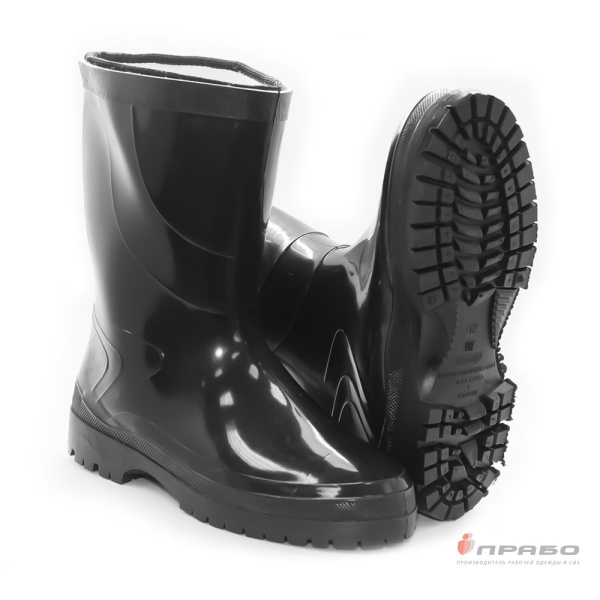 Сапоги мужские ПВХ арт. 166-04 с утеплителем из НТП чёрные (28 см)