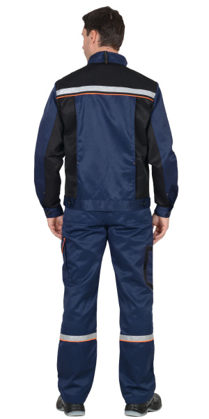 Костюм СИРИУС-ПРАКТИК-1 куртка, п/к т.синий с черным