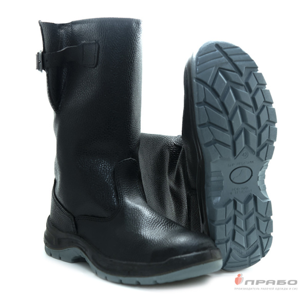 Сапоги "Викинг" с подошвой ПУ/ТПУ и МП чёрные (искусственный мех)