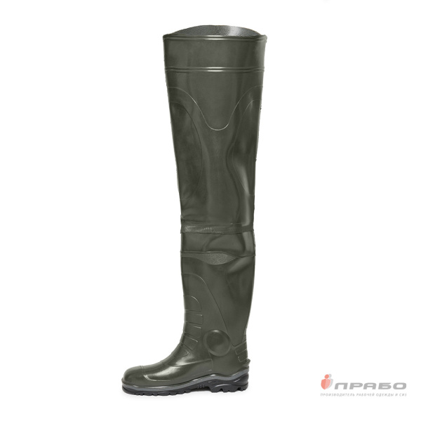Сапоги проходческие модель 163 НМ с металлическим подноском оливковые