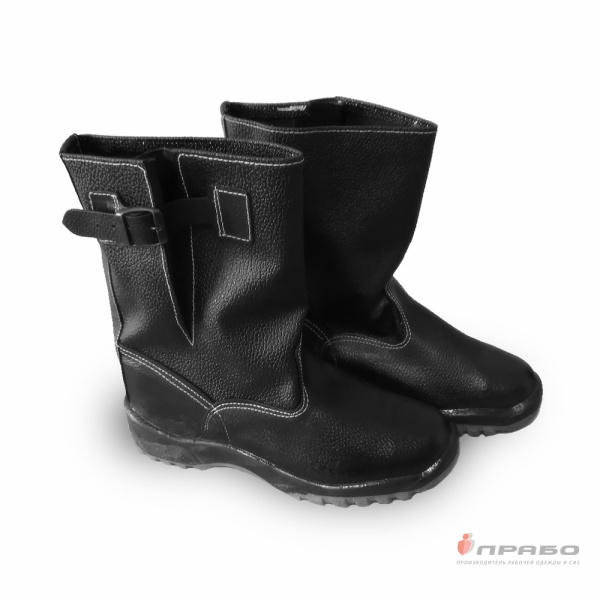 Сапоги кожаные "Викинг" с подошвой ПУ/ТПУ чёрные
