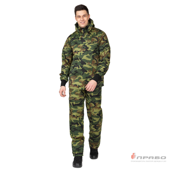 Костюм летний противоэнцефалитный камуфлированный зелёный (куртка и брюки)