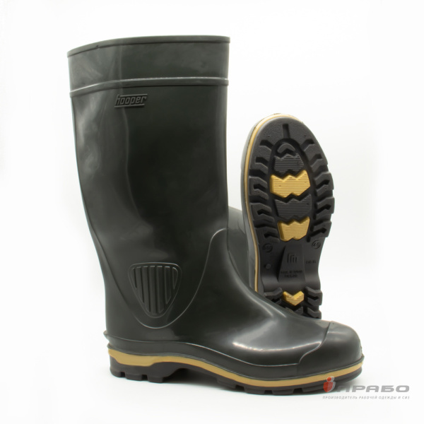 Сапоги мужские высокие трехцветные (арт. ПС 15-1) оливковый/жёлтый/чёрный