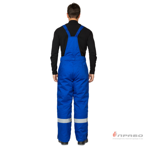 Брюки мужские утеплённые "Зима" васильковые