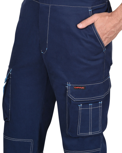 Полукомбинезон СИРИУС-ДЖЕТ синий с голубым тк. мех. стрейч с ВО