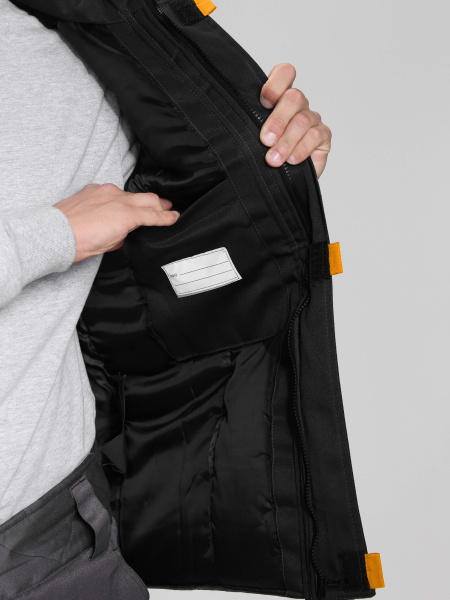 Жилет утепленный Фаворит (тк.Смесовая,210), черный/серый