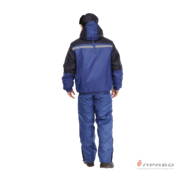 Костюм мужской утеплённый "Стимул" василёк/синий (куртка и полукомбинезон)