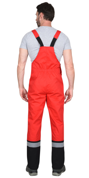 Костюм СИРИУС-МАСТЕР летний: куртка, полукомбинезон, красный с чёрной отделкой