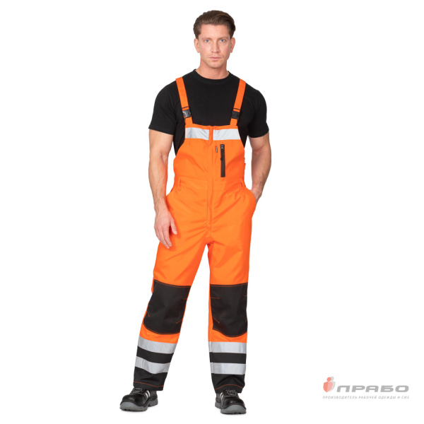 Полукомбинезон мужской "Спектр 2М-35" оранжевый/чёрный