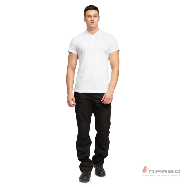 Рубашка "Поло" с коротким рукавом белая