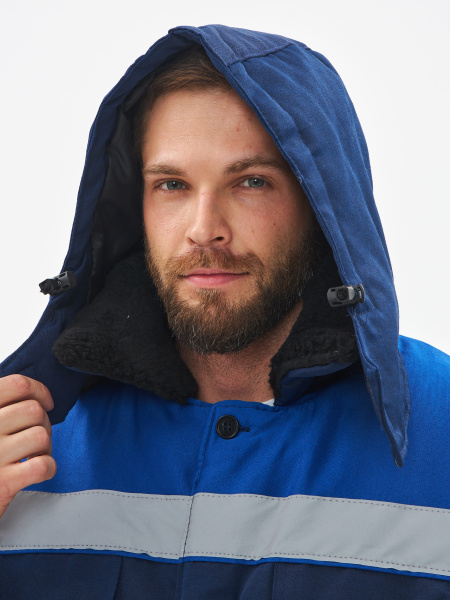 Костюм зимний Легион-К (тк.Смесовая,210) брюки, т.синий/васильковый