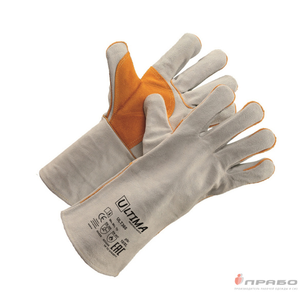 Краги спилковые пятипалые усиленные с подкладкой Ultima ULT365